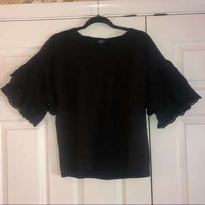 Bobeau bell sleeve top